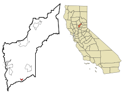 Location in Yuba County and the state of California