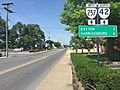 2016-06-26 16 07 49 View north along Virginia State Route 42 and west along Virginia State Route 257 (Main Street) at Green Street in Bridgewater, Rockingham County, Virginia