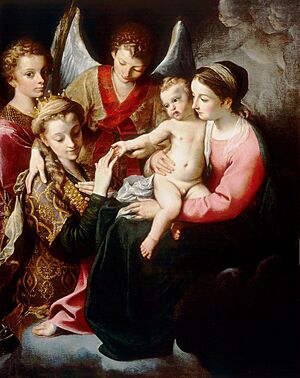 Annibale Carracci - The Mystic Marriage of St Catherine - WGA4423