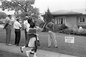 Bomb-damaged home of Arthur Shores (5 September 1963)