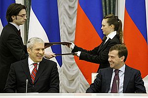 Boris Tadic and Dmitry Medvedev