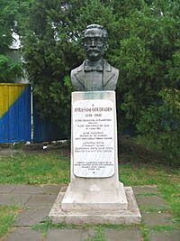 Bustul lui Avraham Goldfaden din Iaşi