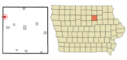 Location of Aredale, Iowa