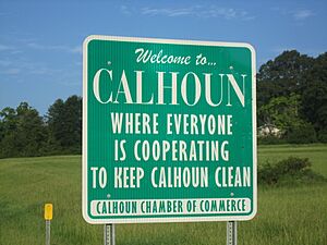 Calhoun, LA, welcome sign IMG 0112