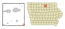 Location of Dougherty, Iowa