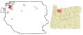 Clackamas County Oregon Incorporated and Unincorporated areas West Linn Highlighted