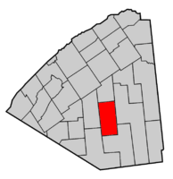 Map highlighting Clare's location within St. Lawrence County.