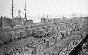 Coal shipment from Newcastle, New South Wales, Australia (1891)