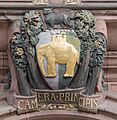 Coventry Council House coat of arms over entrance