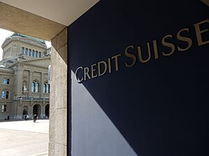 Credit Suisse und Bundeshaus in Bern