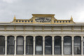 Detail of the 1887 two-story, Italianate-style Masonic Hall building in Alamosa, Colorado LCCN2015632587