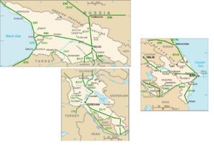 E-roads-Caucasus-countries