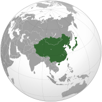 East Asia (orthographic projection)