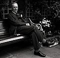 Enoch Powell in garden Allan Warren