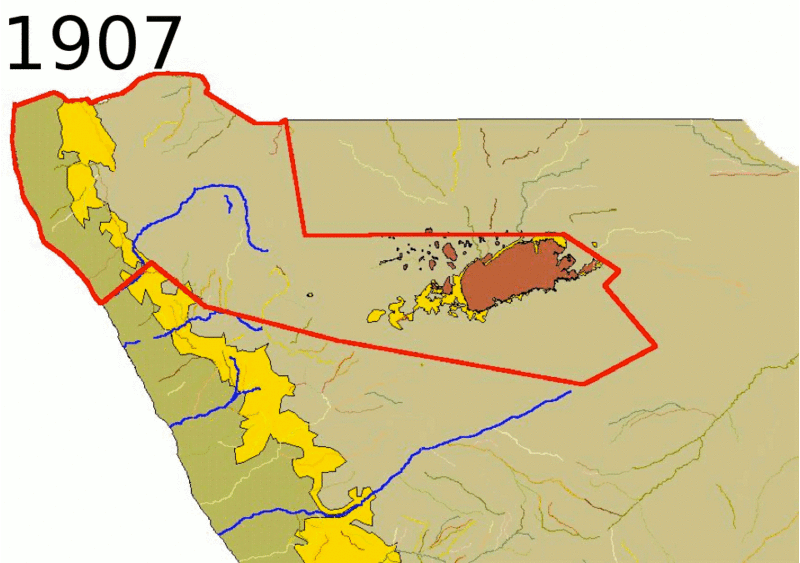 Etosha Park Boundaries 1907-1970