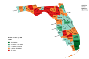 Florida counties by GDP 2021