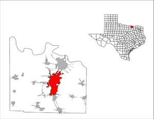 Location of Sherman, Texas