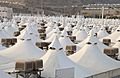 Haji pilgrimage mina tent city