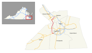 I-664 (VA) map