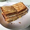 Kaya toast on a plate