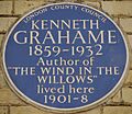 Kenneth Grahame 16 Phillimore Place blue plaque