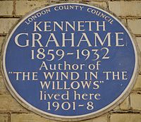 Kenneth Grahame 16 Phillimore Place blue plaque