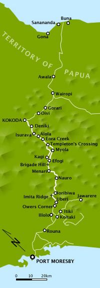 Kokoda trail NE at top