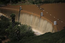 Lake San Marcos Dam Overflowing