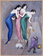Målning av Nils von Dardel (Drömmar och fantasier nr 1), 1922 - Hallwylska museet - 22229
