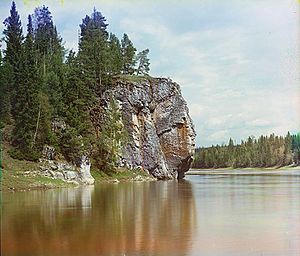 Maksimovsky rock Chusovaya river