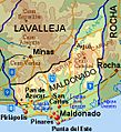 Maldonado Department map