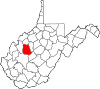 State map highlighting Roane County