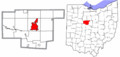 Marion County Ohio City of Marion highlighted
