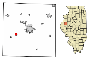 Location of Colchester in McDonough County, Illinois.