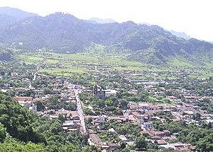 Panoramic shot of the town