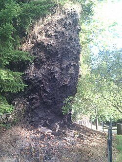 Mount Tabor cinder cone cut-away