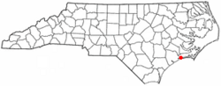 Location of Cape Carteret, North Carolina