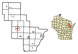 Location of Suring in Oconto County, Wisconsin.