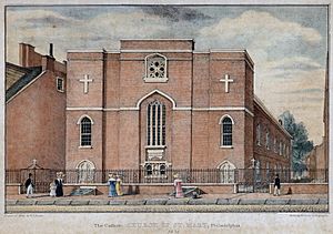 Old St. Mary's Church Philadelphia lithograph