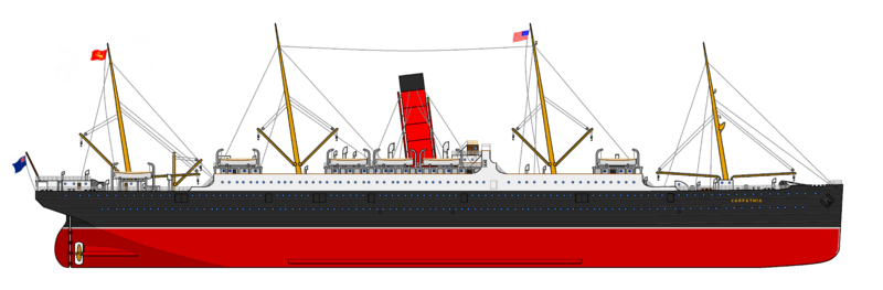 RMS Carpathia drawing