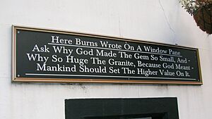 Robert Burns Inscription - Black Bull Inn