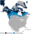 Rock Ptarmigan Lagopus muta distribution in North America map