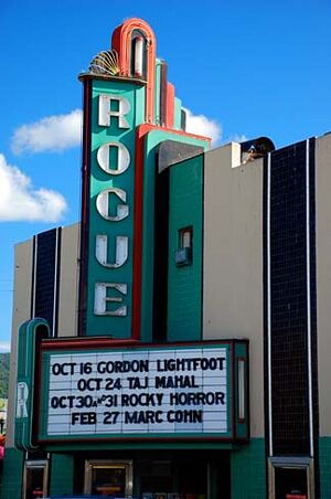 Rogue Theater Marquee (Josephine County, Oregon scenic images) (josDA0165)