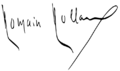 Romain Rolland signature