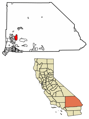 Location of Apple Valley in San Bernardino County, California
