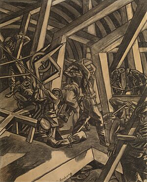 Sappers at work - Canadian Tunnelling Company, R14, St Eloi Art.IWMART2708