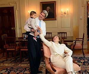 Secretary Kerry and his Wife, Teresa Heinz Kerry, Enjoy Their Grandson