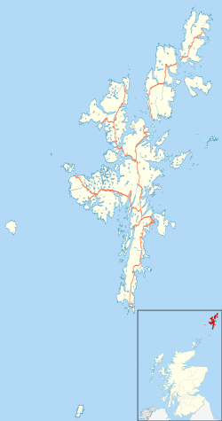 Burra Ness Broch is located in Shetland