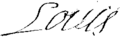 Signature of Louis, Grand Dauphin in 1695