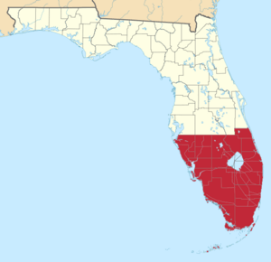 Location of South Florida